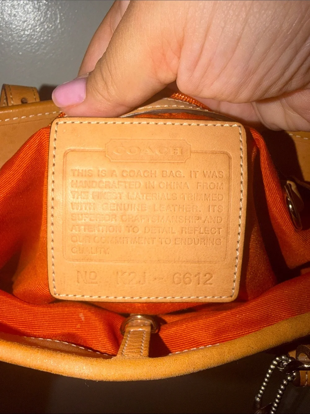 Coach Brown Signature Canvas Tote with Tan Leather Trim